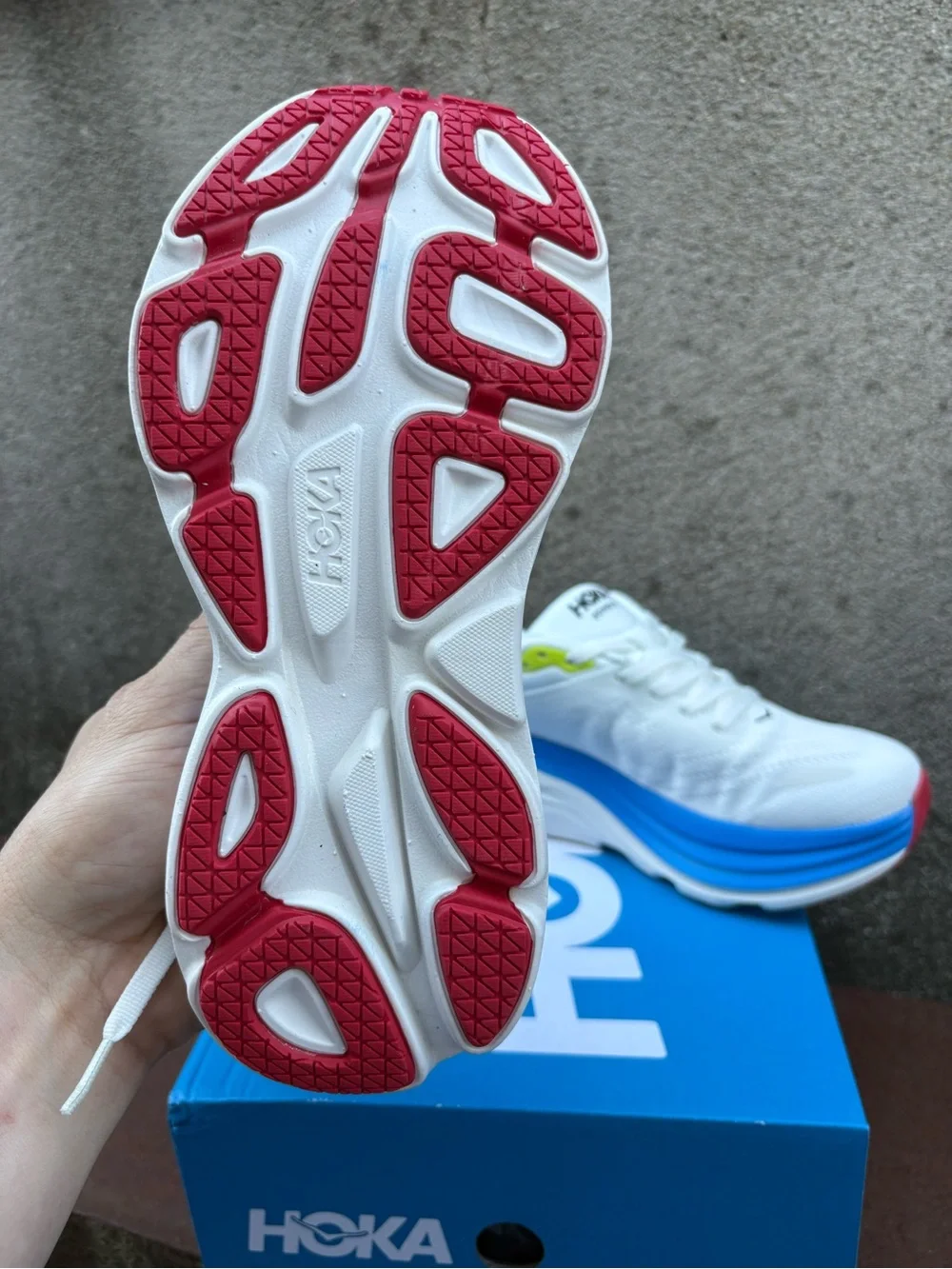 Hoka One One Bondi 8 Shoes Women Size 6.5B White Running Sneakers 1123202 - Picture 4 of 6